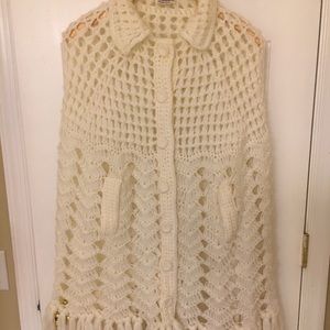 Beautiful Vintage Knit Cape Sweater